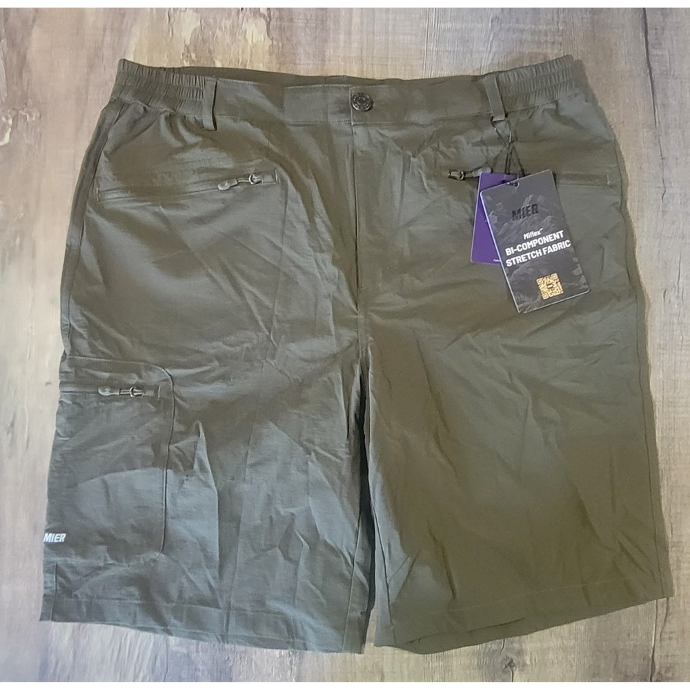 Mier‎ Outdoor Series Mens 38 Water Resistant Rip Stop Hiking Cargo Shorts NWT